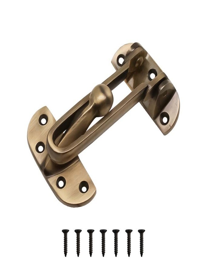HYDERON Antique Door Chain and Security Latch - Heavy-Duty Door Guard Lock for Main Doors in Homes, Apartments, and Offices | Classic Antique Finish for Enhanced Safety and Style - Image 1